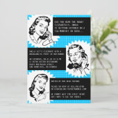 Retro Gossip Gals Bachelorette Party Invitations (Debout devant)