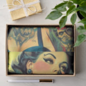 Retro Goth Pin-up Tissuepapier (Geschenk)
