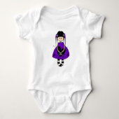 Retro Gothic Meisje met schedels Romper (Voorkant)