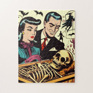 Retro Gothic paar strips Legpuzzel