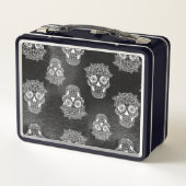 Retro Gothic Style Sugar Skull Black (Achterkant)