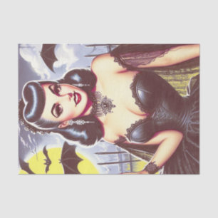 Retro Gothic Vampier Pin-up Tissuepapier