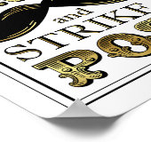 Retro Goud GRAB A PROP STRIKE A POSE Bord Print (Hoek)