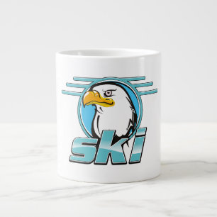 Retro Gouden Adelaar Ski-logo Extra Grote Beker