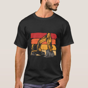 Retro graafmachine graven vrachtwagen constructies t-shirt