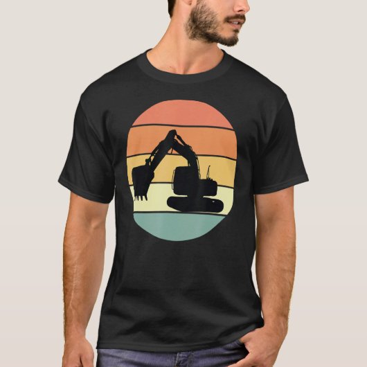 Retro graafmachine kleding Zware constructie appar T-shirt (Voorkant)