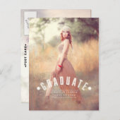 RETRO GRAD | INVITATION DE LA FÊTE DE DIPLÔME (Devant / Derrière)