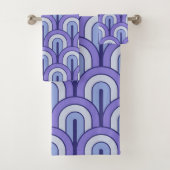 Retro Gradated Geometric Fan Pattern Bad Handdoek (Insitu)