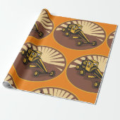 Retro Grader Cadeaupapier (Uitgerold)