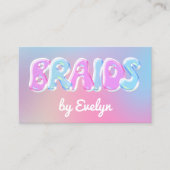 Retro Gradient Bubbles Braids Visitekaartje (Voorkant)