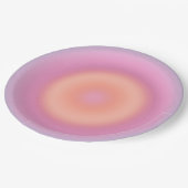 Retro gradiënt donkerblauw en roze Abstracte aura Papieren Bordje (Gekanteld)
