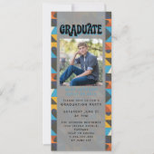 Retro Graduation Party Digitale Editie Kaart (Voorkant)