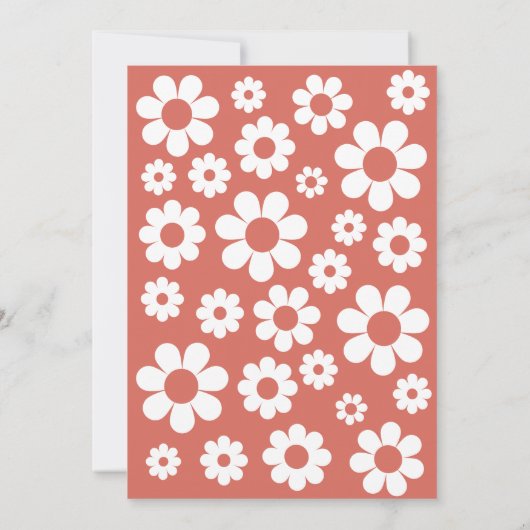 Retro Graduation Party simple Daisy Invitation (Dos)