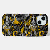 Retro Graffiti Stadspatroon Case-Mate iPhone Case (Achterkant (horizontaal))