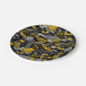 Retro Graffiti Stadspatroon Papieren Bordje (Gekanteld)