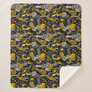 Retro Graffiti Stadspatroon Sherpa Deken