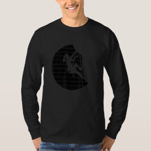 Retro Grafisch Klimmen Boulderen Klimmer Steen T-shirt