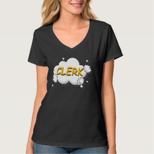 Retro grafische bankklerk boekhouder bankmedewerke t-shirt