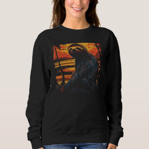 Retro Grafische T-shirts met Luiaard Dier voor Man