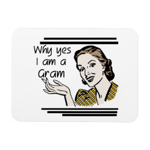 Retro Gram geschenken Magneet