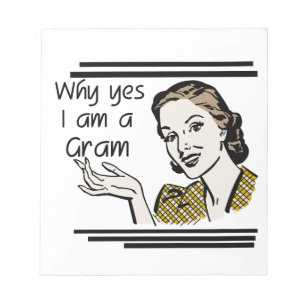 Retro Gram geschenken Notitieblok