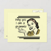 Retro Grammie T-shirts en cadeaus Briefkaart (Voorkant / Achterkant)