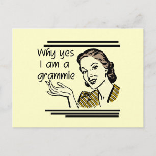 Retro Grammie T-shirts en cadeaus Briefkaart