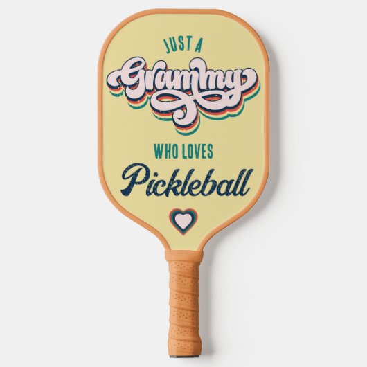 Retro Grammy Hart Gepersonaliseerd Pickleball Paddle (Voorkant)