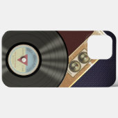 Retro Gramophone Music  Vinyl Record Case-Mate iPhone Case (Achterkant (horizontaal))