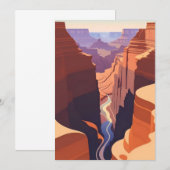 Retro - Grand Canyon Kaart (Voorkant / Achterkant)