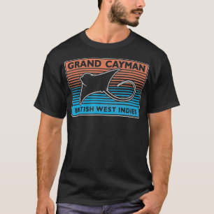 Retro Grand Cayman Eilanden Stingray City Scuba Di T-shirt