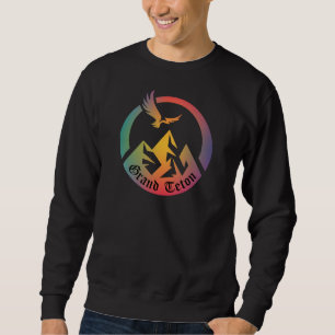 Retro Grand Teton Hike Sunset T-shirt