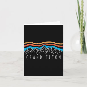 Retro Grand Teton National Park Wyoming vintage Kaart