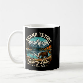 Retro Grand Tetons Jenny Lake Nationaal Park Herfs Koffiemok