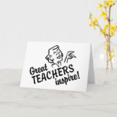 Retro Grands Enseignants Inspirer Cartes de Voeux (Fleur jaune)