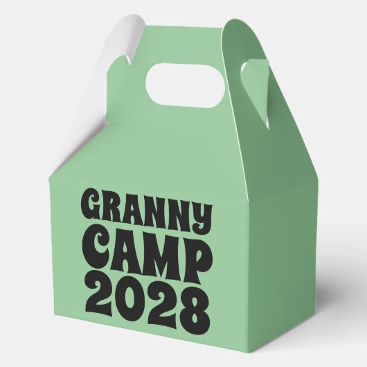Retro Granny Camp tekst Bedankdoosjes (Voorkant)