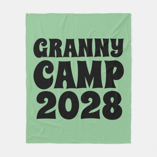 Retro Granny Camp tekst Fleece Deken (Voorkant)