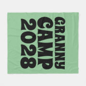 Retro Granny Camp tekst Fleece Deken (Voorkant (Horizontaal))