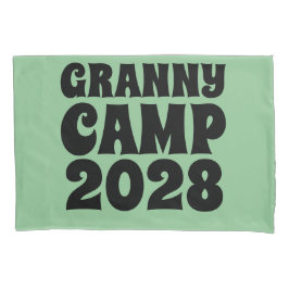 Retro Granny Camp tekst Kussensloop