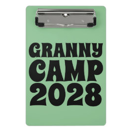 Retro Granny Camp tekst Mini Klembord