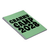 Retro Granny Camp tekst Notitieboek (Rechterzijde)
