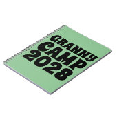 Retro Granny Camp tekst Notitieboek (Linkerzijde)