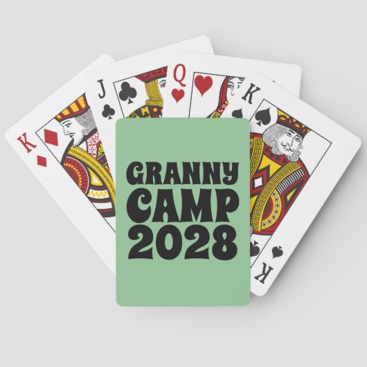 Retro Granny Camp tekst Pokerkaarten (Achterkant)