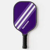Retro Grapevine Grove Stripes met naam Pickleball Paddle (Achterkant)