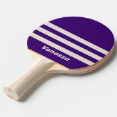 Retro Grapevine Three Across Striping with Name Tafeltennisbatje (Voorkant Gekanteld)