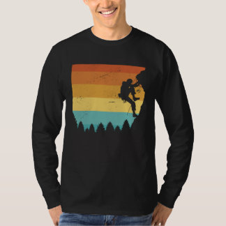 Retro Graphic Climbing Bouldering Rock Climber Mou T-shirt