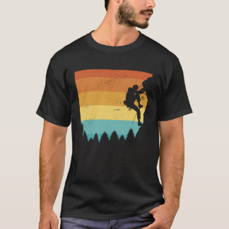 Retro Graphic Climbing Bouldering Rock Climber Mou T-shirt