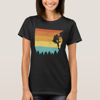 Retro Graphic Climbing Bouldering Rock Climber Mou T-shirt
