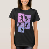 Retro Graphic Hockey Player Field Hockey T-shirt (Voorkant)