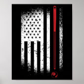 Retro Graphic Pool Billard Snooker Billard Cue 8-l Poster (Voorkant)